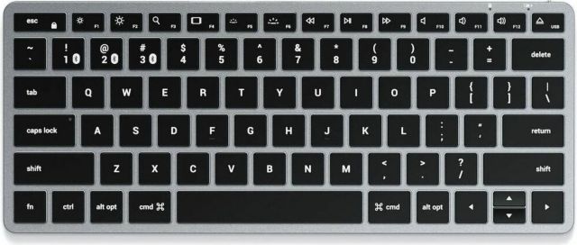 Satechi Slim X1 Bluetooth Backlit Keyboard, 11.14 x 4.5 x 0.4in, Space Gray - ONLINE ONLY