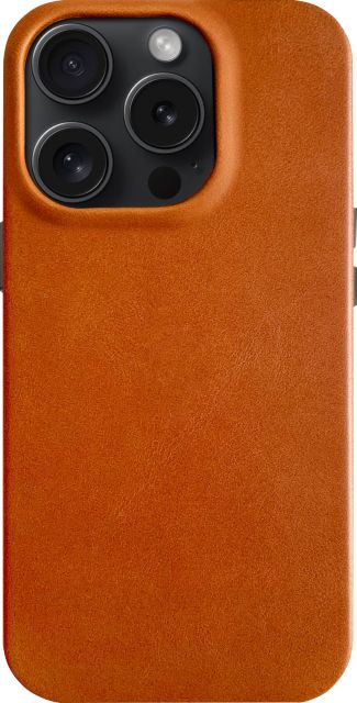 Bluebonnet Goods MagSafe Leather iPhone Case, iPhone 15 Pro Max, Saddle Tan