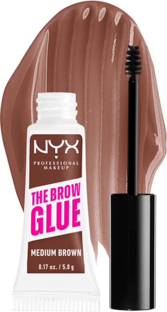 NYX BROW GLUE INST STYLR MED BROWN