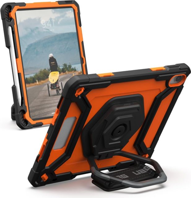 UAG Plasma Series iPad 10.9'' (10th Gen, 2022) with Kickstand & Handstrap Case - Orange/Black