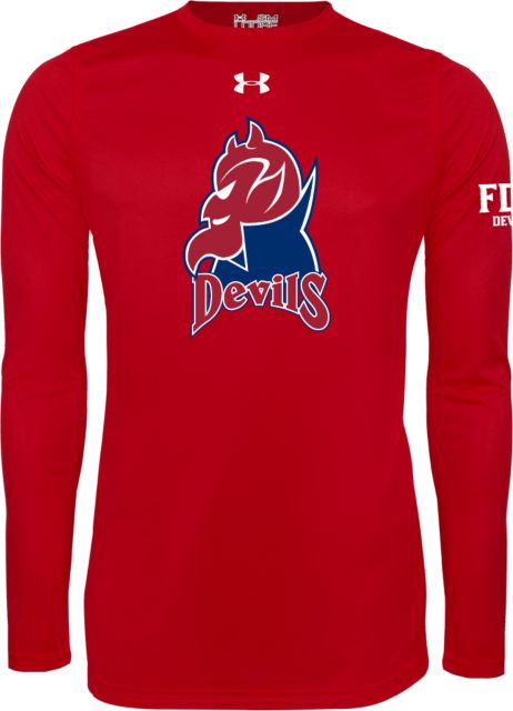 FDU Devils Under Armour Long Sleeve Tech Tee FDU Devils Mascot - ONLINE ONLY