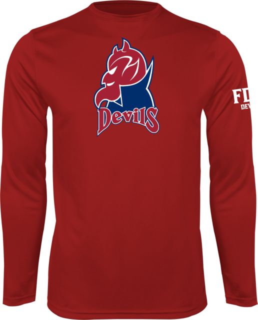 FDU Devils Performance Longsleeve Shirt FDU Devils Mascot - ONLINE ONLY