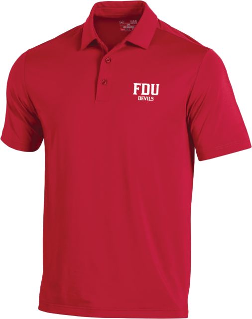 FDU Devils Under Armour Performance Polo FDU Devils Stacked - ONLINE ONLY
