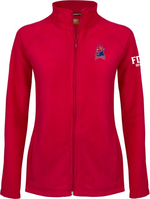 FDU Devils Ladies Fleece Full Zip Jacket FDU Devils Mascot - ONLINE ONLY
