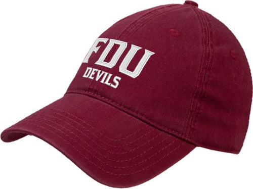 FDU Devils Twill Unstructured Low Profile Hat FDU Devils Stacked - ONLINE ONLY
